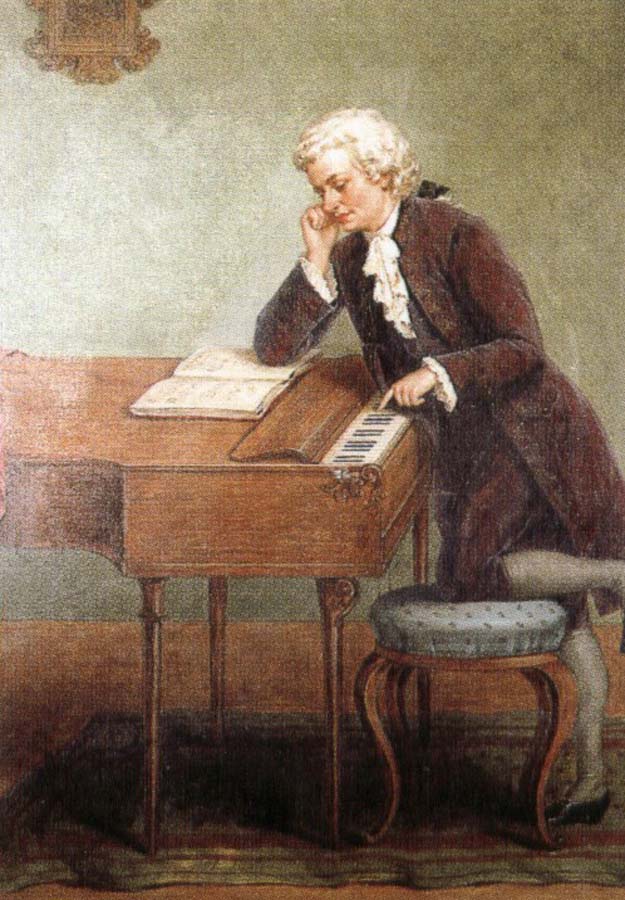 a romantic artist s impression of mozart composing